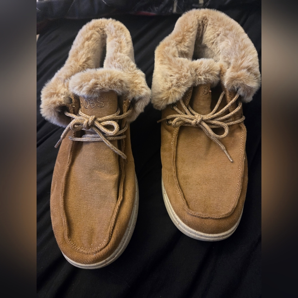 Skechers BOBS Tan Memory Foam Shoes